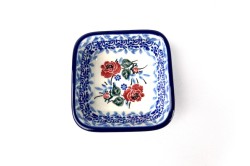 604 Bunzlau vierkant schaaltje 8 x 8 cm 3214X 604 Kleine vierkante schaaltjes 8 x 8 cm